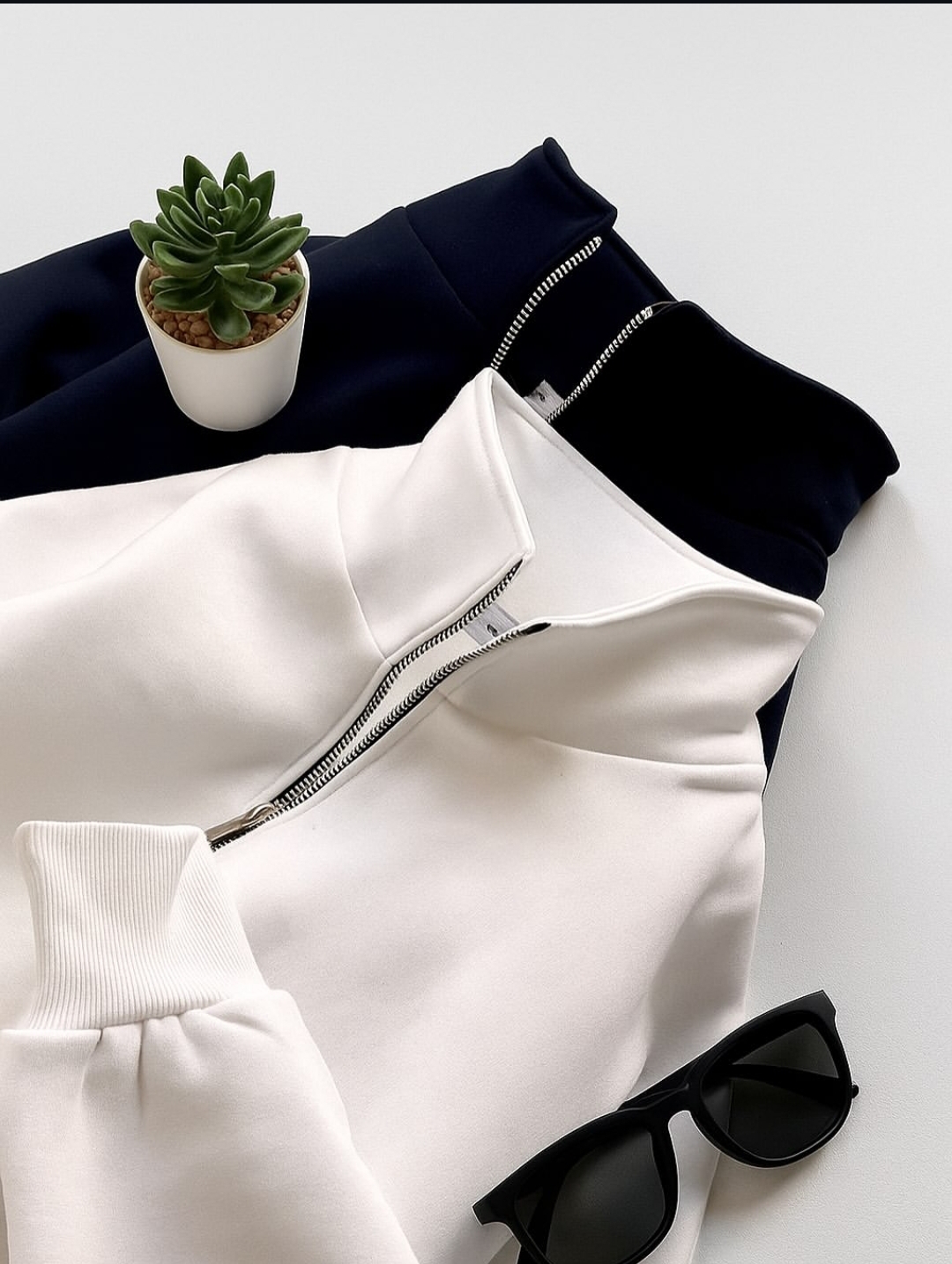 نیم زیپ دورس سه نخ پنبه صدرصد